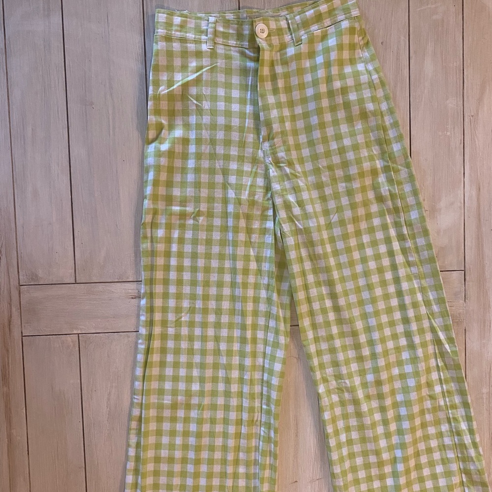 Urban outfitters gingham wide leg pants